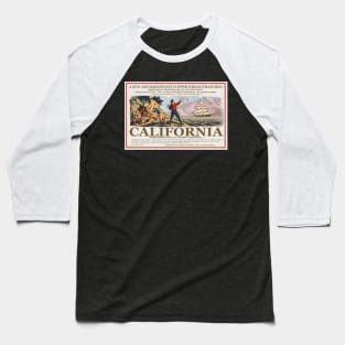 Sail to California Gold Baseball T-Shirt